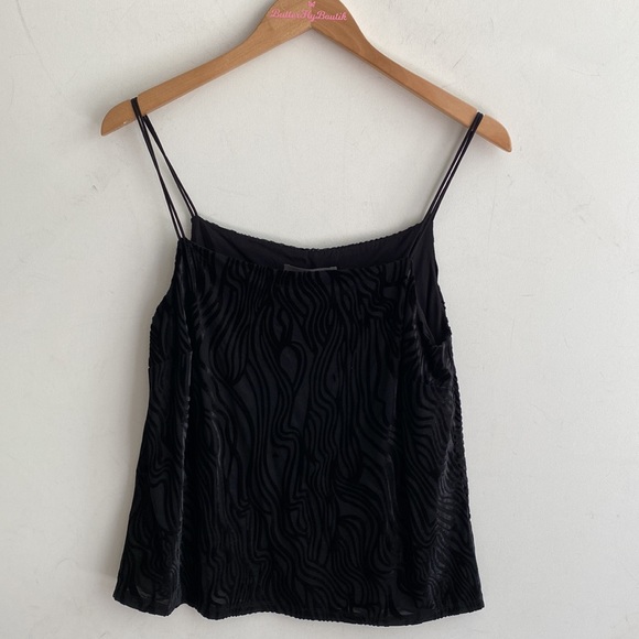 Anthropology Sunday in Brooklyn velvet black motif Tank Blouse, Size S, NWT - Picture 7 of 13